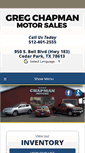 Mobile Screenshot of gregchapmanmotors.com