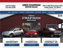 Tablet Screenshot of gregchapmanmotors.com
